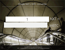 Tablet Screenshot of nxt2btc.com